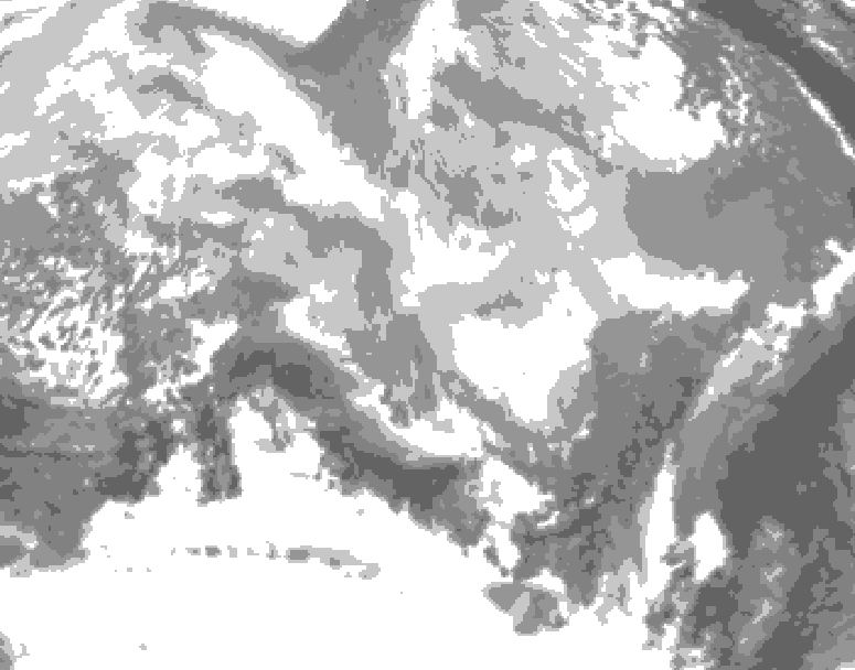 GDPS total cloud 132 hour forecast chart for Canada based on 2026/03/14 1200Z data