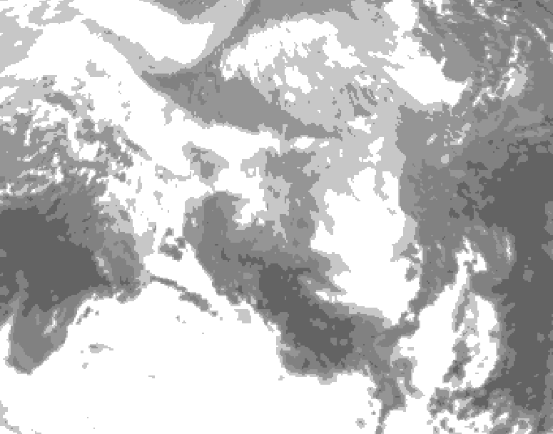 GDPS total cloud 150 hour forecast chart for Canada based on 2026/03/14 1200Z data