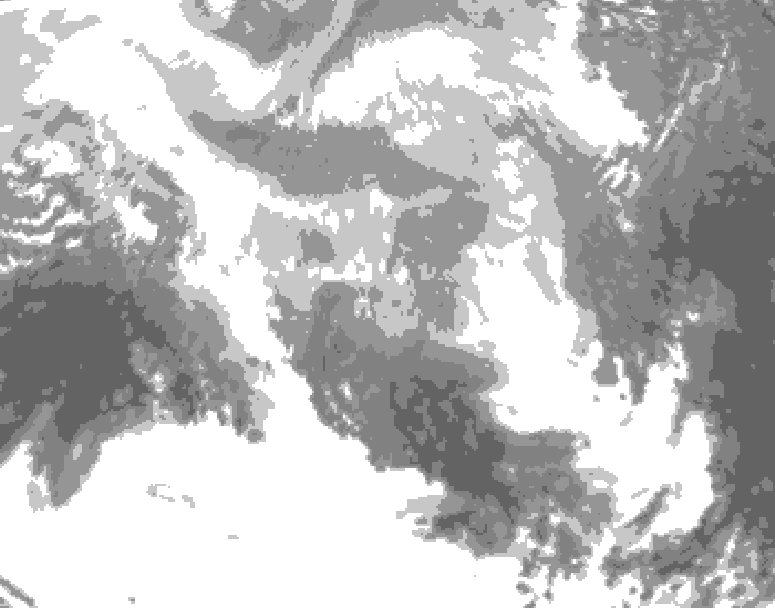 GDPS total cloud 156 hour forecast chart for Canada based on 2026/03/14 1200Z data