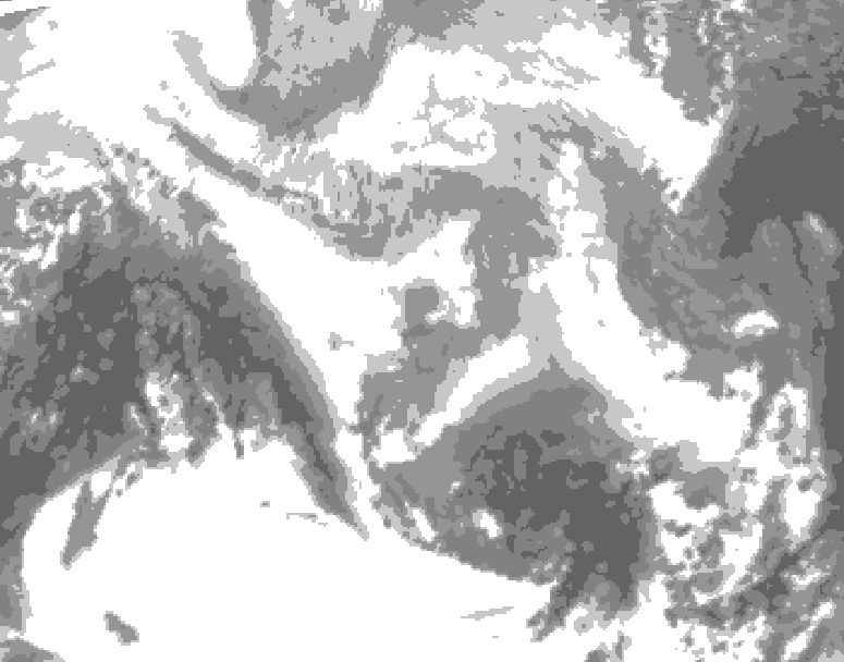 GDPS total cloud 168 hour forecast chart for Canada based on 2026/03/14 1200Z data