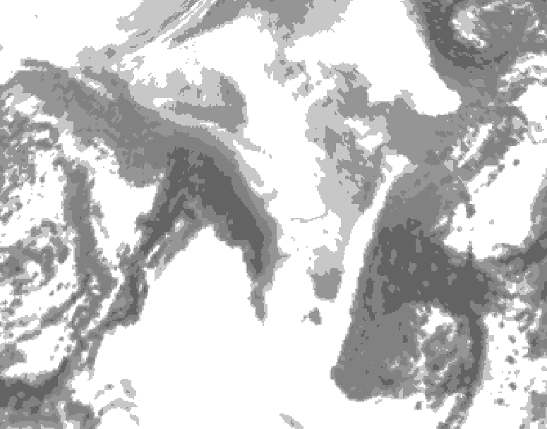 GDPS total cloud 198 hour forecast chart for Canada based on 2026/03/14 1200Z data