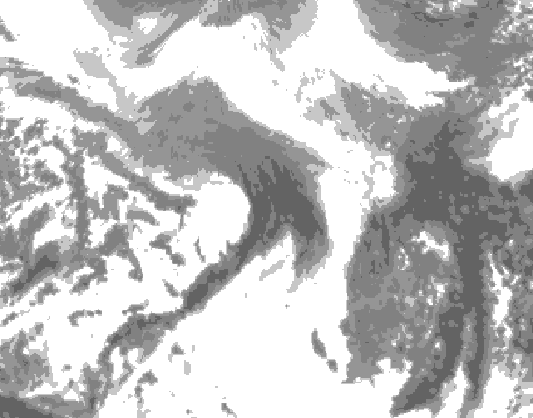 GDPS total cloud 216 hour forecast chart for Canada based on 2026/03/14 1200Z data