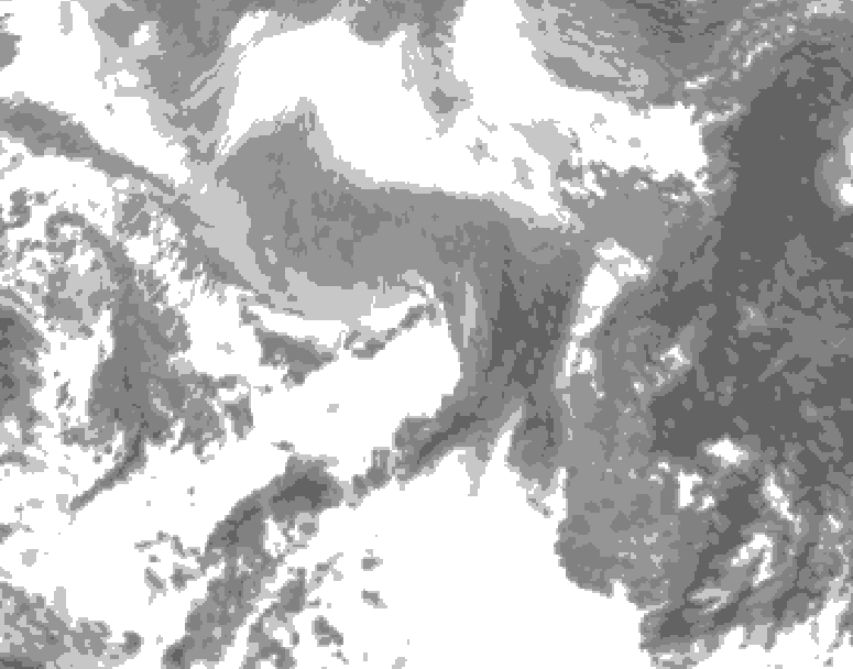 GDPS total cloud 228 hour forecast chart for Canada based on 2026/03/14 1200Z data
