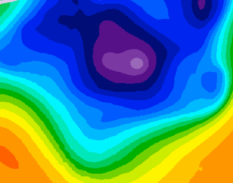 GDPS 500 millibar geopotential height 012 hour forecast chart for Canada based on 2026/03/15 0000Z data