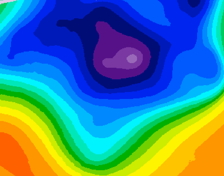 GDPS 500 millibar geopotential height 018 hour forecast chart for Canada based on 2026/03/15 0000Z data