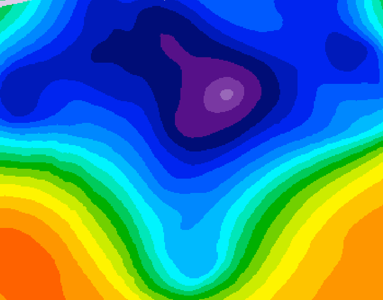 GDPS 500 millibar geopotential height 030 hour forecast chart for Canada based on 2026/03/15 0000Z data