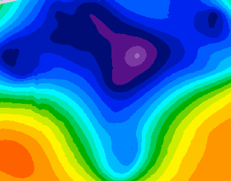 GDPS 500 millibar geopotential height 036 hour forecast chart for Canada based on 2026/03/15 0000Z data