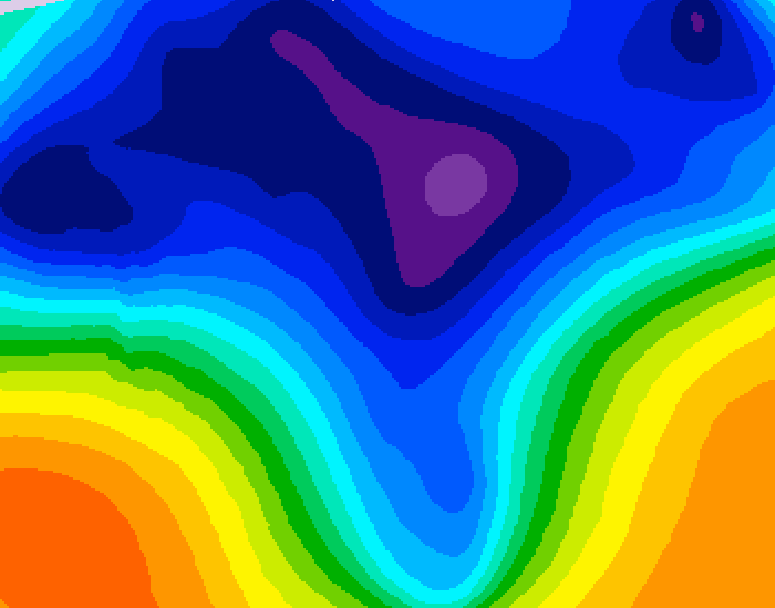GDPS 500 millibar geopotential height 042 hour forecast chart for Canada based on 2026/03/15 0000Z data