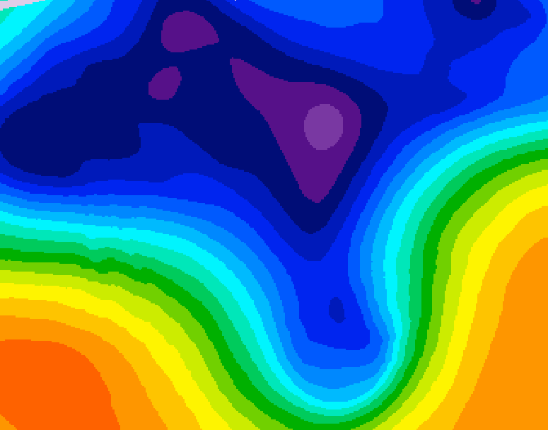 GDPS 500 millibar geopotential height 054 hour forecast chart for Canada based on 2026/03/15 0000Z data