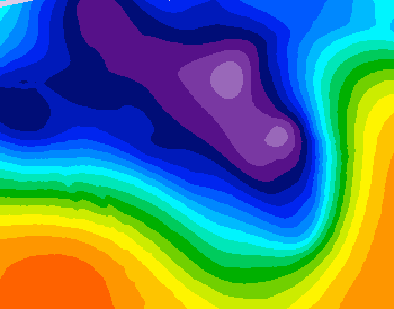 GDPS 500 millibar geopotential height 078 hour forecast chart for Canada based on 2026/03/15 0000Z data