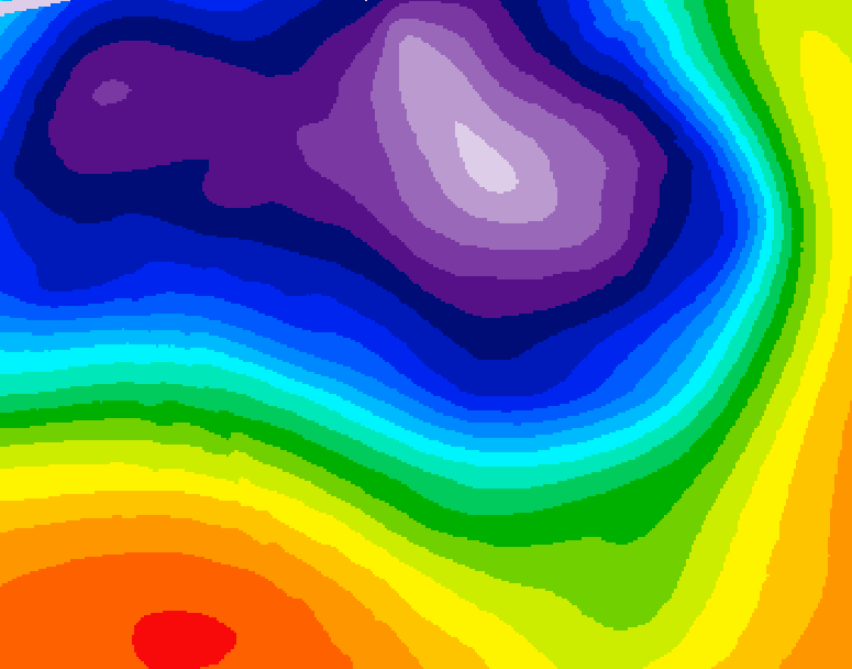 GDPS 500 millibar geopotential height 102 hour forecast chart for Canada based on 2026/03/15 0000Z data