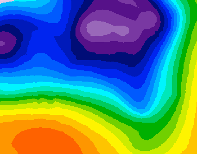 GDPS 500 millibar geopotential height 132 hour forecast chart for Canada based on 2026/03/15 0000Z data