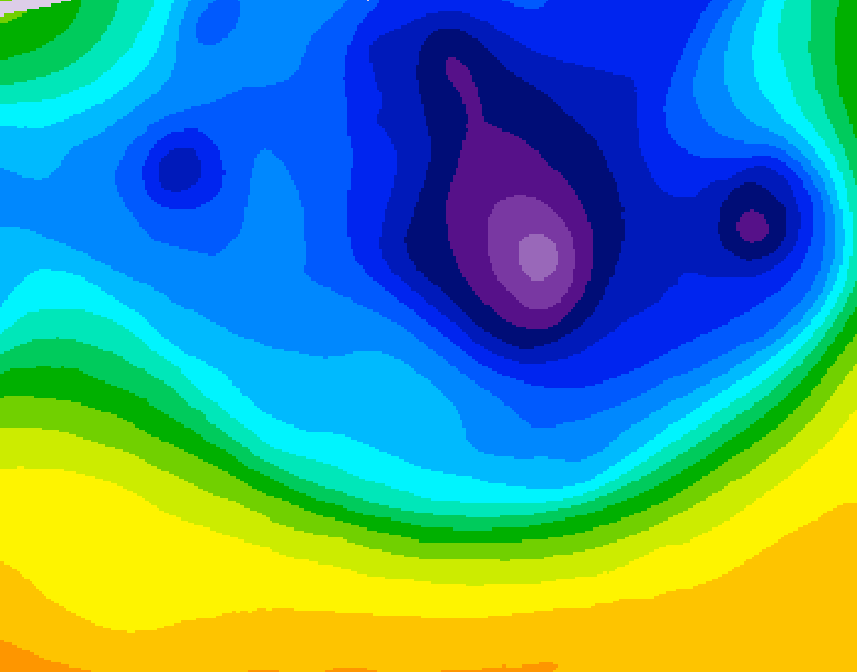 GDPS 500 millibar geopotential height 222 hour forecast chart for Canada based on 2026/03/15 0000Z data