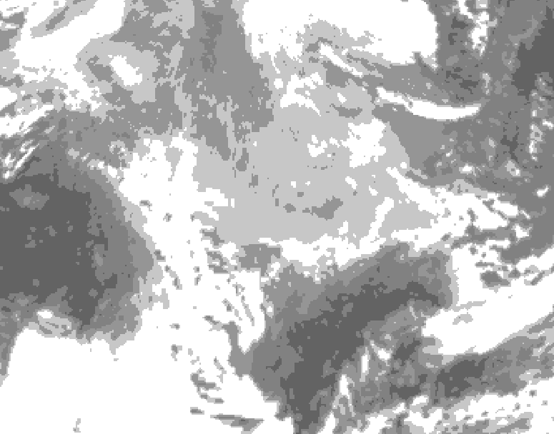 GDPS total cloud 024 hour forecast chart for Canada based on 2026/03/15 0000Z data
