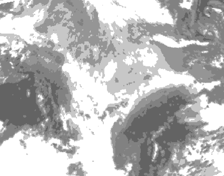 GDPS total cloud 036 hour forecast chart for Canada based on 2026/03/15 0000Z data