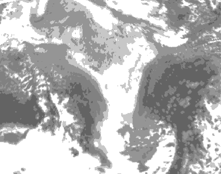 GDPS total cloud 060 hour forecast chart for Canada based on 2026/03/15 0000Z data