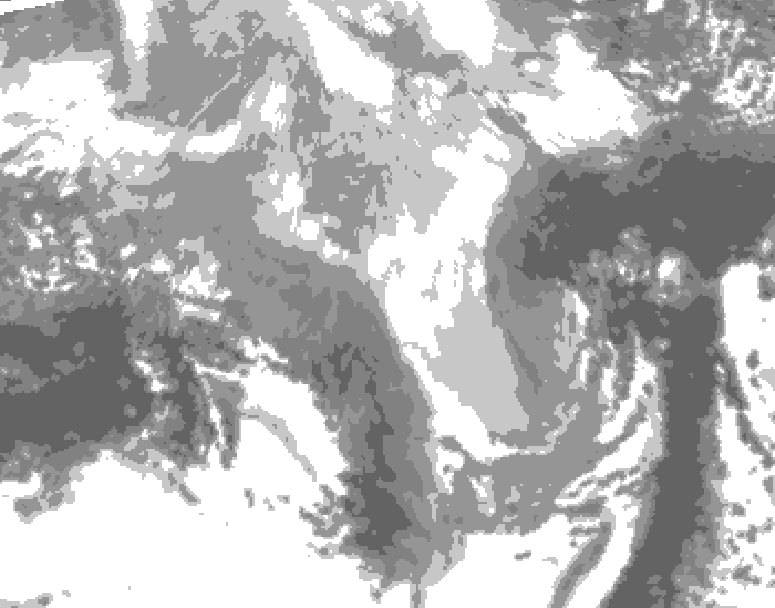GDPS total cloud 072 hour forecast chart for Canada based on 2026/03/15 0000Z data