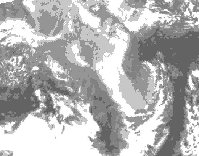 GDPS total cloud 078 hour forecast chart for Canada based on 2026/03/15 0000Z data