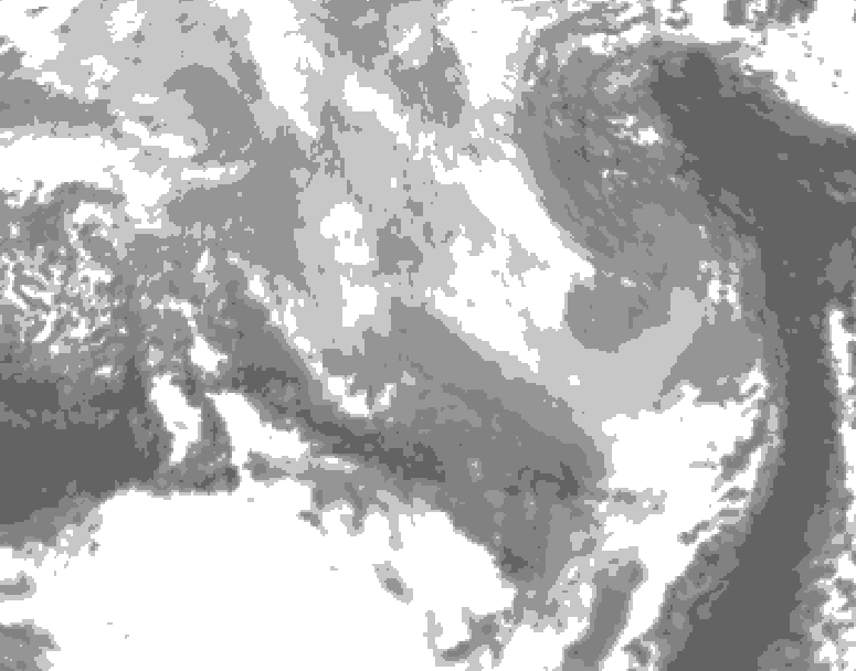 GDPS total cloud 090 hour forecast chart for Canada based on 2026/03/15 0000Z data