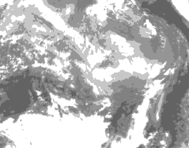 GDPS total cloud 108 hour forecast chart for Canada based on 2026/03/15 0000Z data