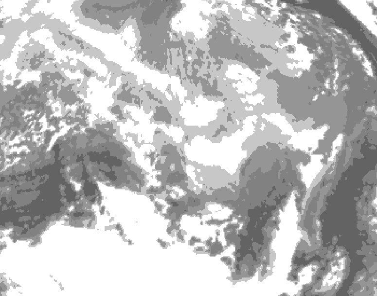 GDPS total cloud 114 hour forecast chart for Canada based on 2026/03/15 0000Z data