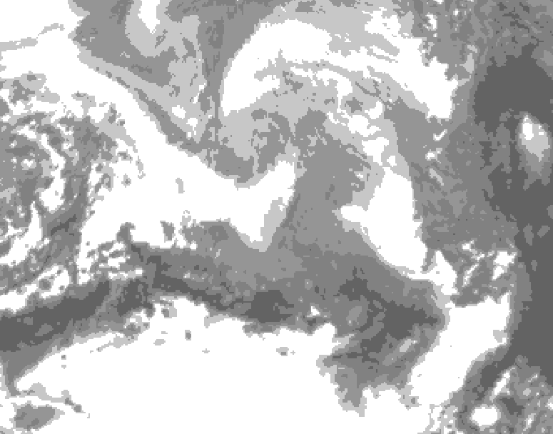 GDPS total cloud 156 hour forecast chart for Canada based on 2026/03/15 0000Z data