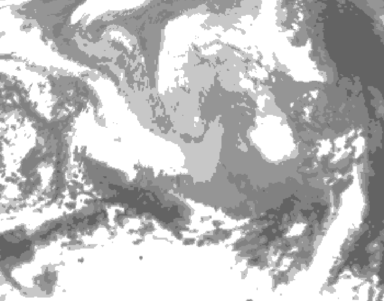 GDPS total cloud 168 hour forecast chart for Canada based on 2026/03/15 0000Z data