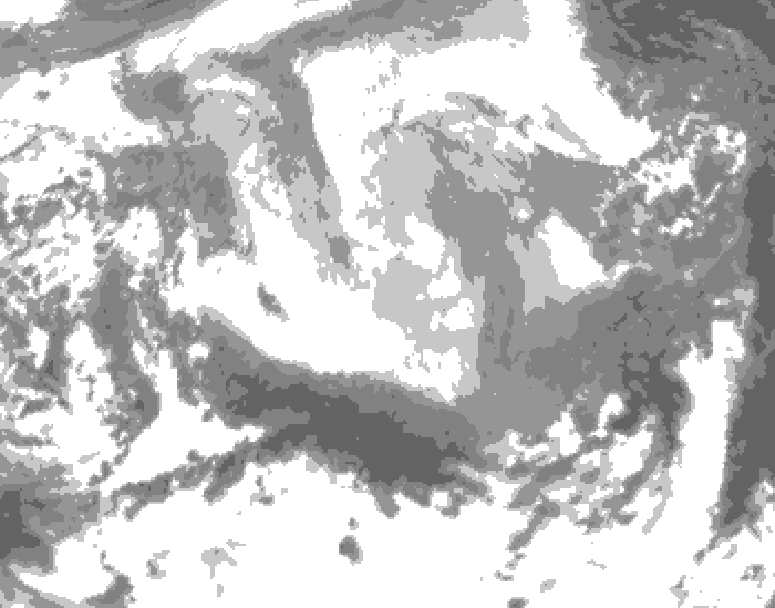 GDPS total cloud 180 hour forecast chart for Canada based on 2026/03/15 0000Z data