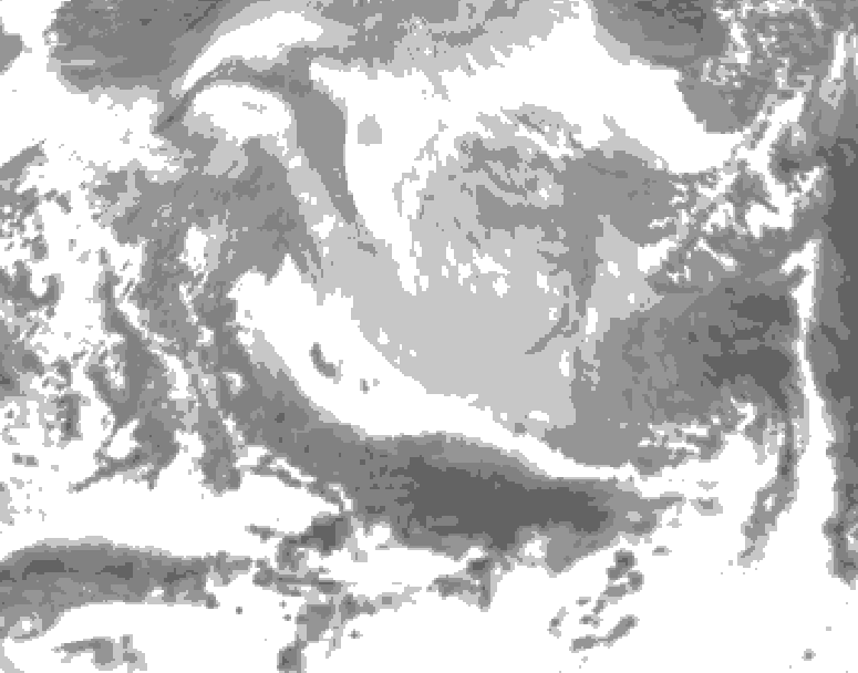 GDPS total cloud 192 hour forecast chart for Canada based on 2026/03/15 0000Z data
