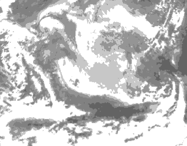 GDPS total cloud 198 hour forecast chart for Canada based on 2026/03/15 0000Z data