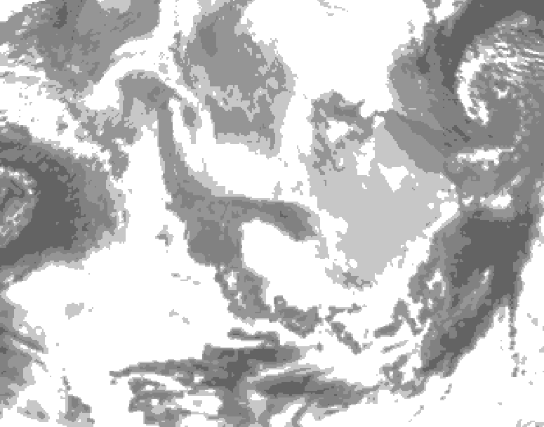 GDPS total cloud 234 hour forecast chart for Canada based on 2026/03/15 0000Z data