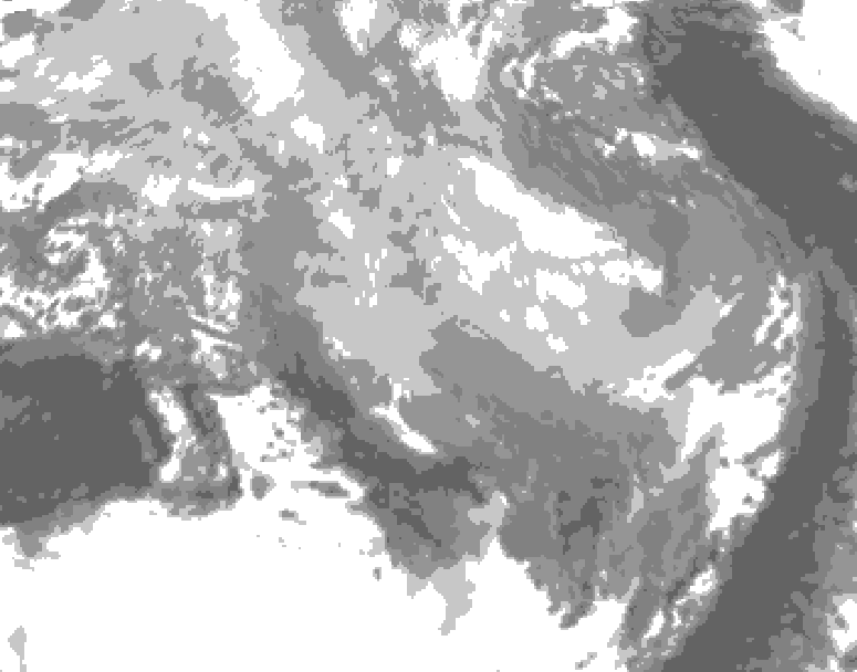 GDPS total cloud 084 hour forecast chart for Canada based on 2026/03/15 1200Z data