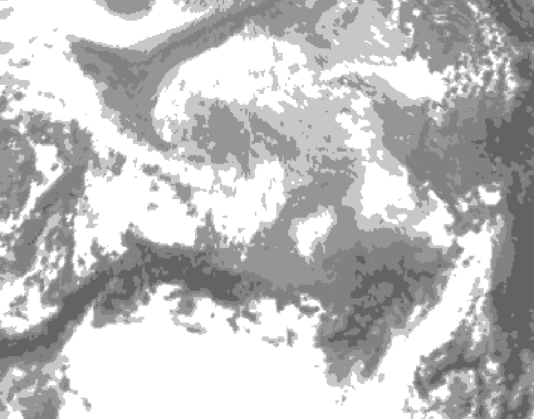 GDPS total cloud 144 hour forecast chart for Canada based on 2026/03/15 1200Z data