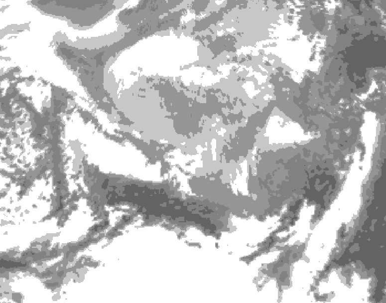 GDPS total cloud 156 hour forecast chart for Canada based on 2026/03/15 1200Z data