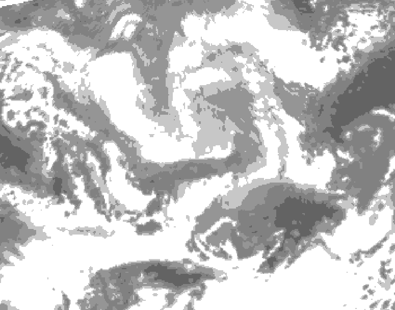 GDPS total cloud 192 hour forecast chart for Canada based on 2026/03/15 1200Z data