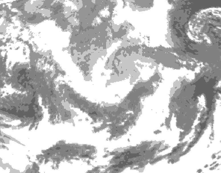 GDPS total cloud 216 hour forecast chart for Canada based on 2026/03/15 1200Z data