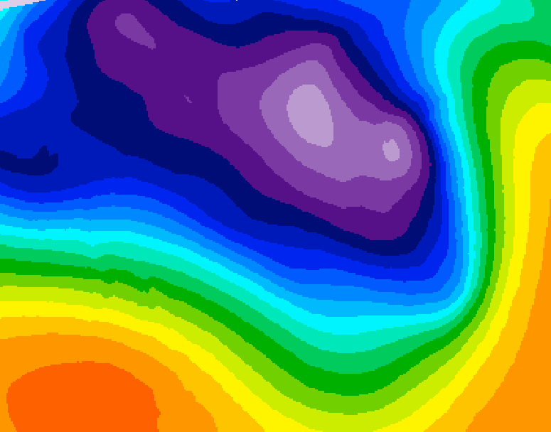 GDPS 500 millibar geopotential height 060 hour forecast chart for Canada based on 2026/03/16 0000Z data