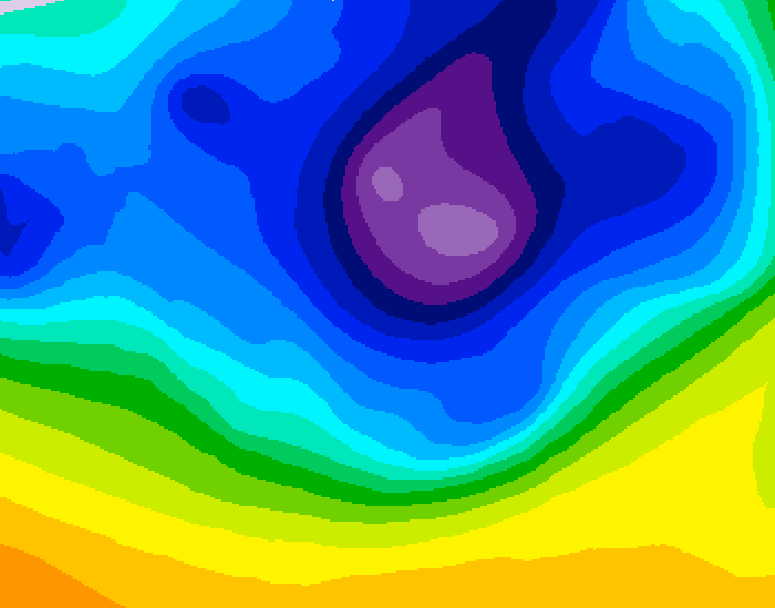 GDPS 500 millibar geopotential height 180 hour forecast chart for Canada based on 2026/03/16 0000Z data