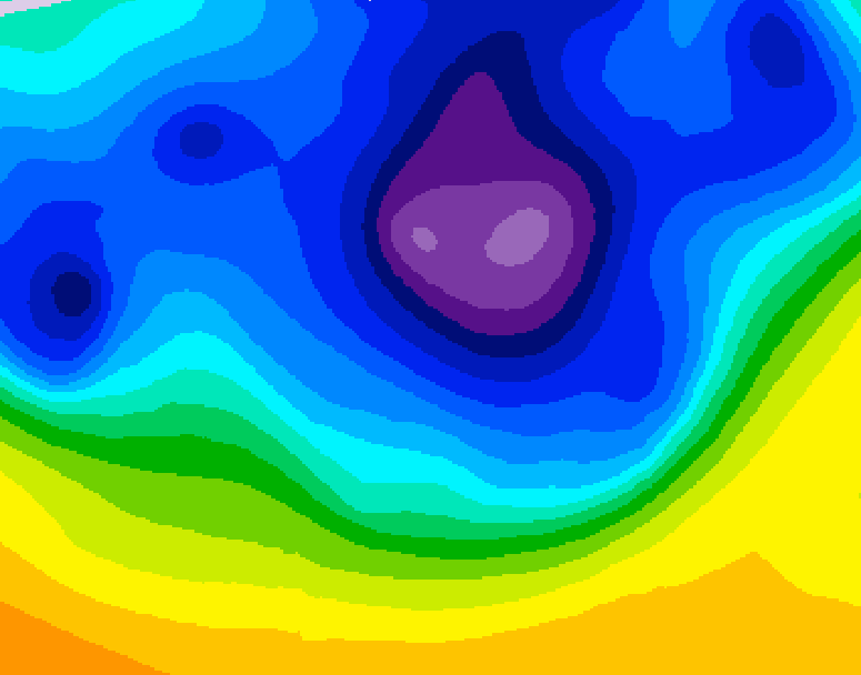GDPS 500 millibar geopotential height 192 hour forecast chart for Canada based on 2026/03/16 0000Z data