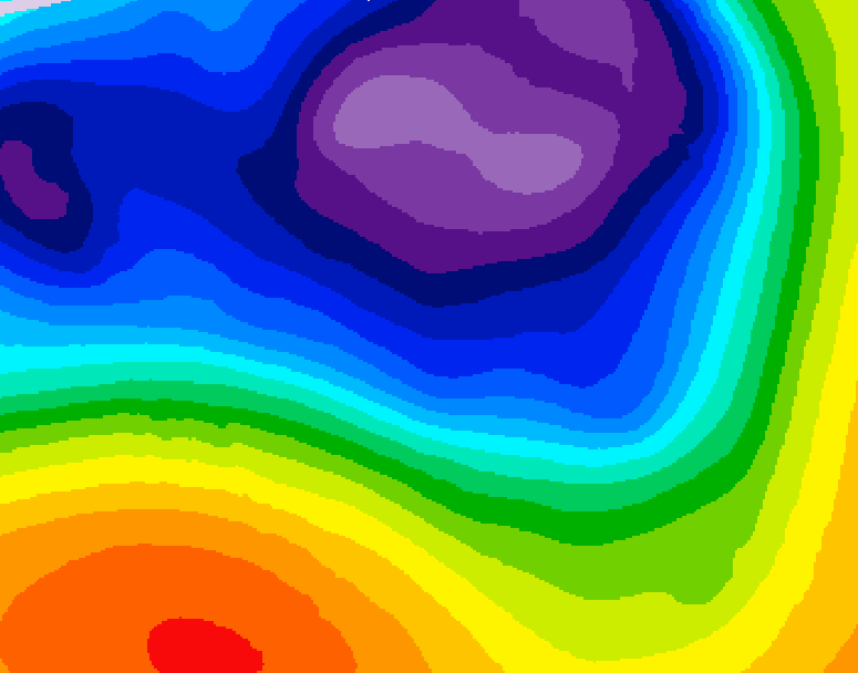 GDPS 500 millibar geopotential height 084 hour forecast chart for Canada based on 2026/03/16 1200Z data