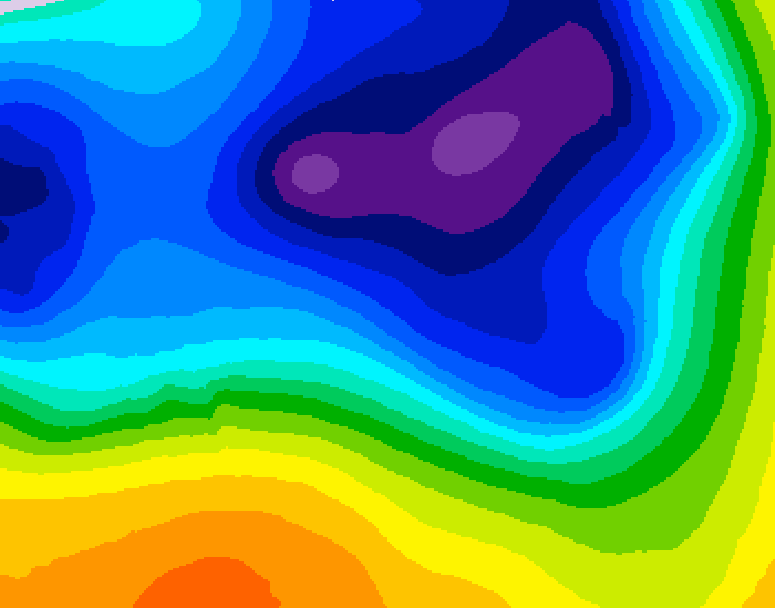 GDPS 500 millibar geopotential height 120 hour forecast chart for Canada based on 2026/03/16 1200Z data