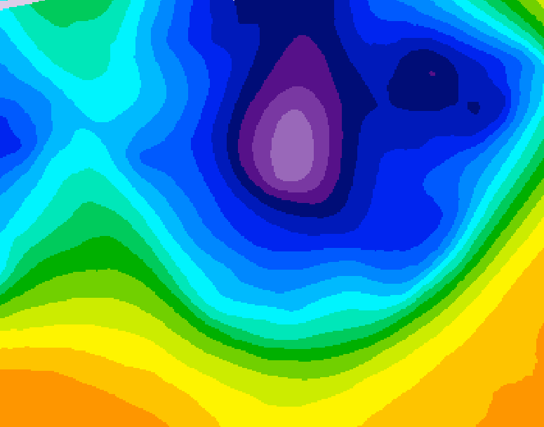 GDPS 500 millibar geopotential height 192 hour forecast chart for Canada based on 2026/03/16 1200Z data
