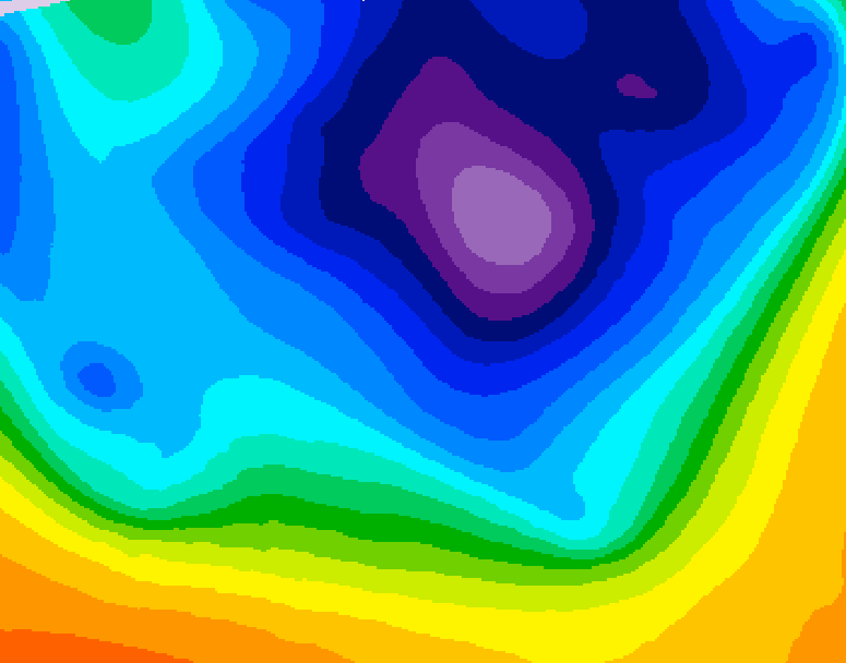 GDPS 500 millibar geopotential height 222 hour forecast chart for Canada based on 2026/03/16 1200Z data