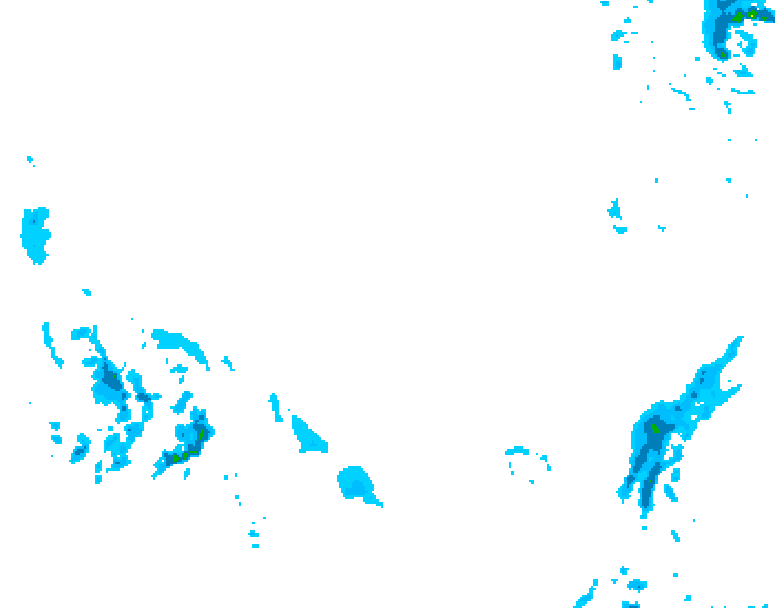 GDPS precipitation 222 hour forecast chart for Canada based on 2026/03/16 1200Z data