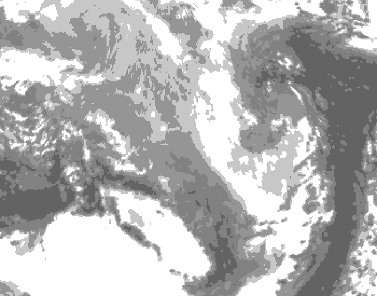 GDPS total cloud 060 hour forecast chart for Canada based on 2026/03/16 0000Z data