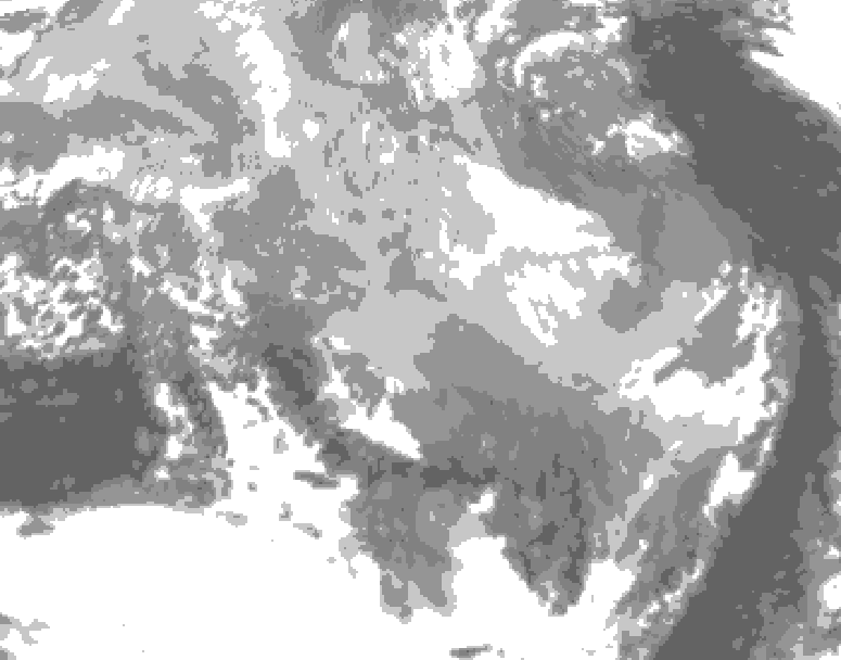GDPS total cloud 072 hour forecast chart for Canada based on 2026/03/16 0000Z data