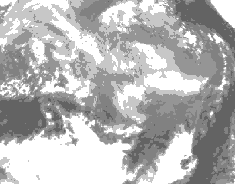 GDPS total cloud 084 hour forecast chart for Canada based on 2026/03/16 0000Z data
