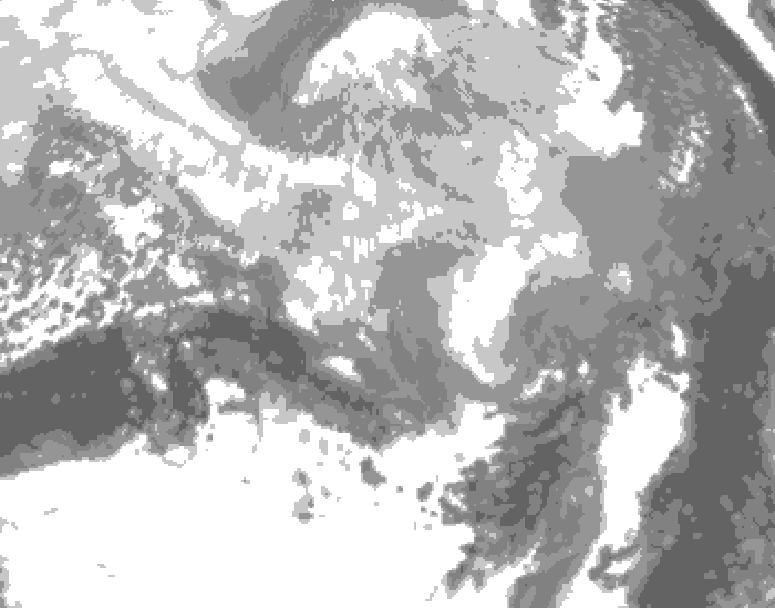 GDPS total cloud 096 hour forecast chart for Canada based on 2026/03/16 0000Z data