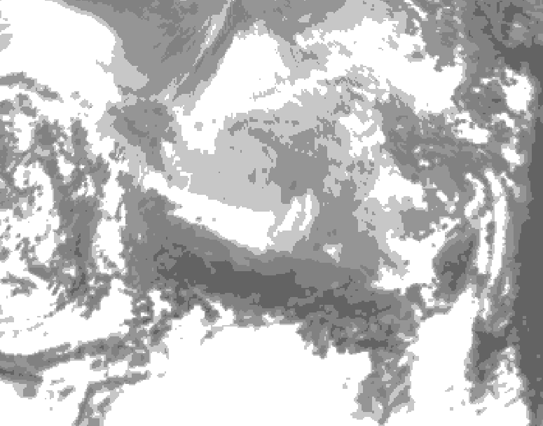 GDPS total cloud 144 hour forecast chart for Canada based on 2026/03/16 0000Z data
