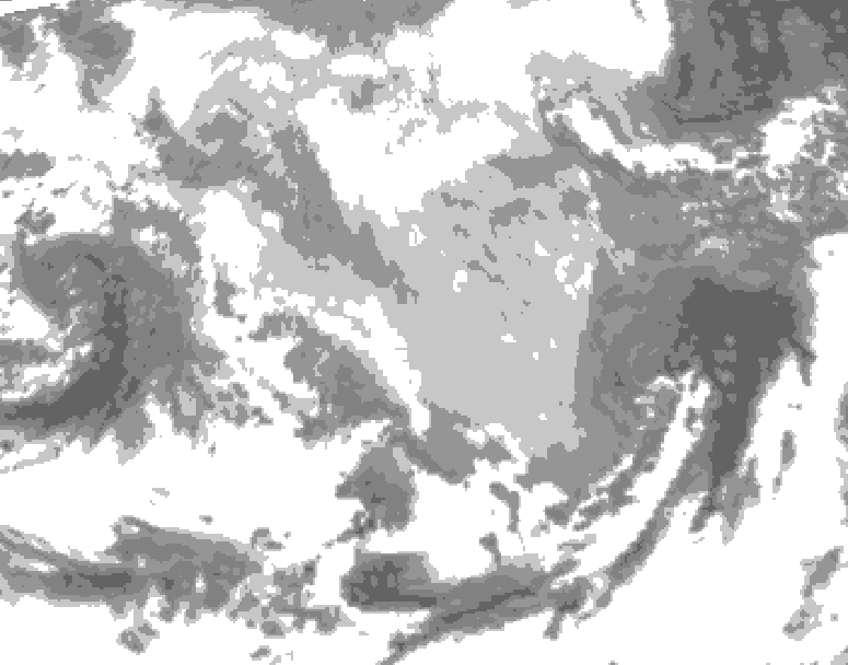 GDPS total cloud 192 hour forecast chart for Canada based on 2026/03/16 0000Z data